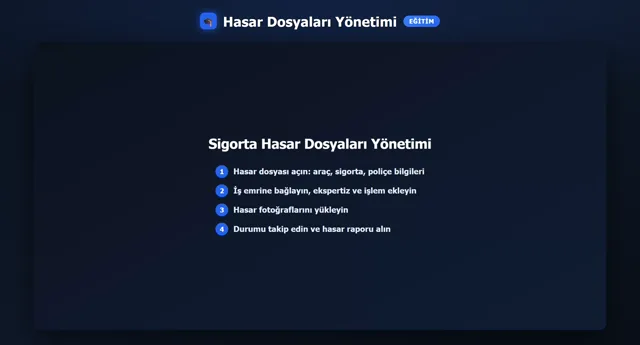 Hasar Dosyaları — Sigorta Yönetimi önizleme